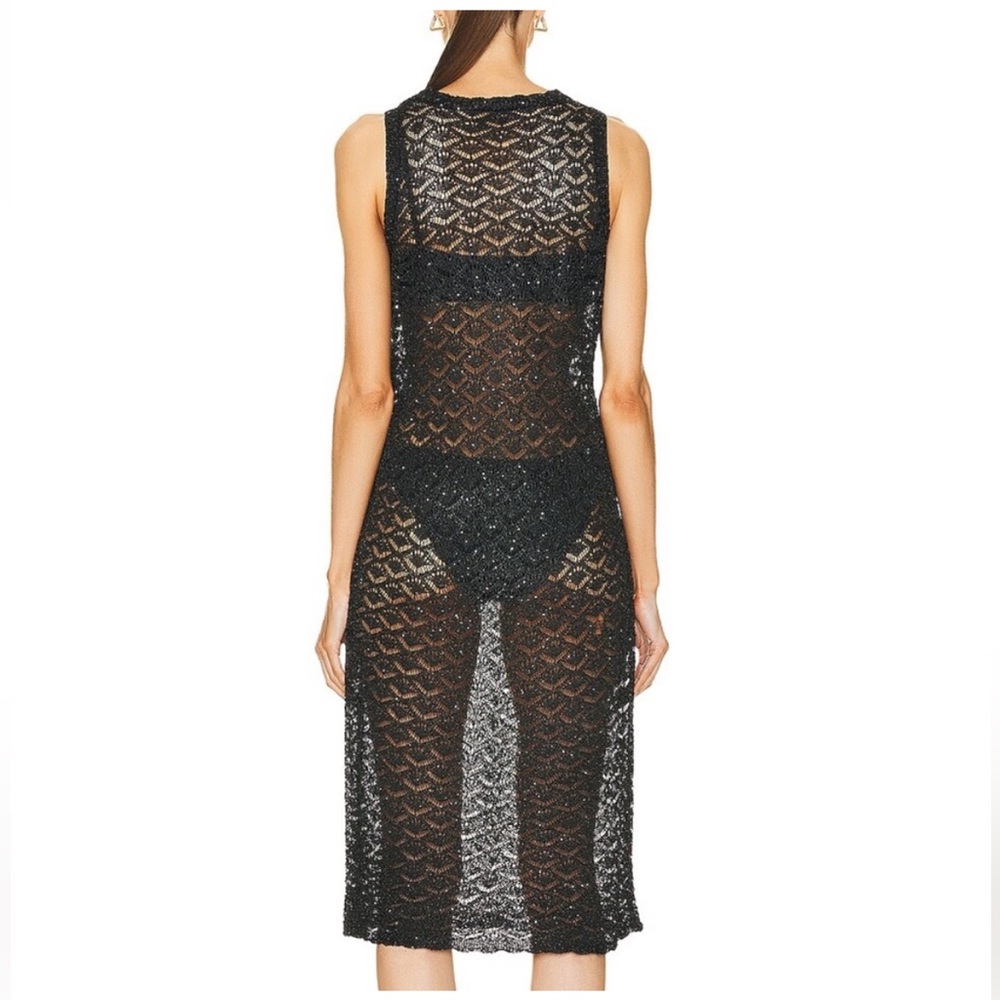 STAUD Black Sheer Midi Dress & BONUS BUY π π Dress - Picture 3 of 15